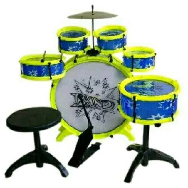 Mainan drum band satu set drum