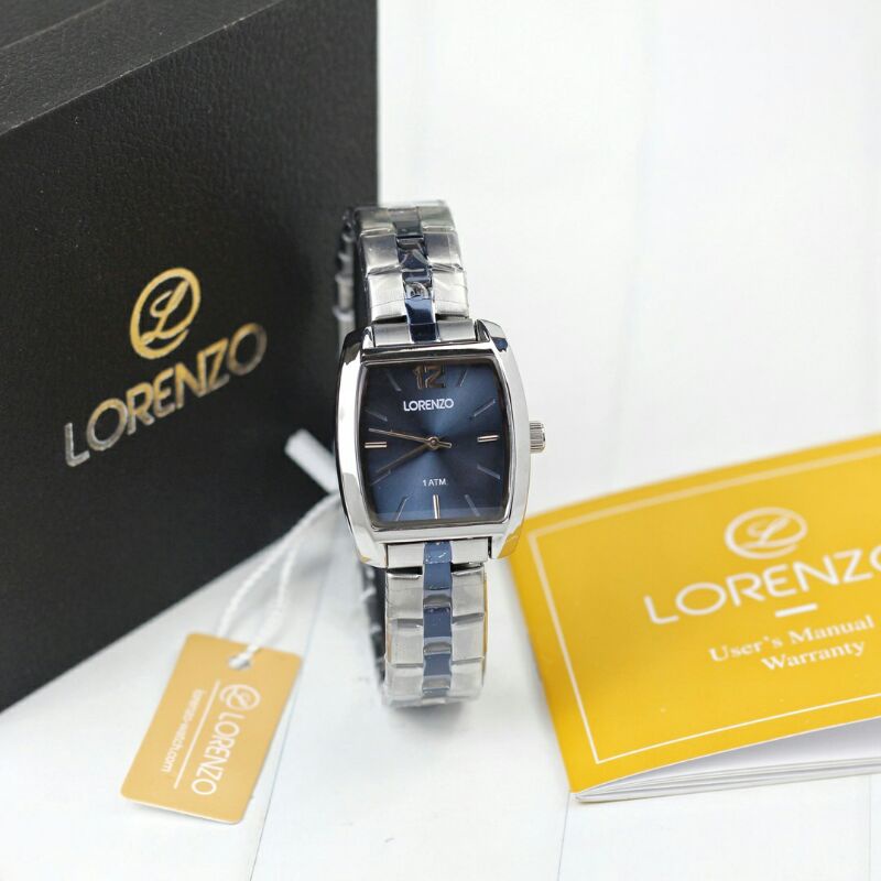 Jam tangan Lorenzo 7115 Tali kulit Original Wanita