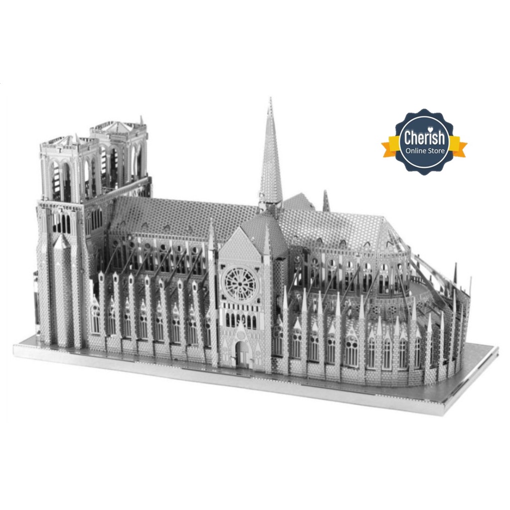 Puzzle Metal 3D NOTRE DAME PARIS Mainan Hobby DIY MB-005