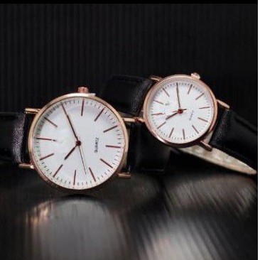 JAM TANGAN PRIA/WANITA MURAH CLASSIC KULIT CASE ROSE WHITE COD BISA BAYAR DITEMPAT