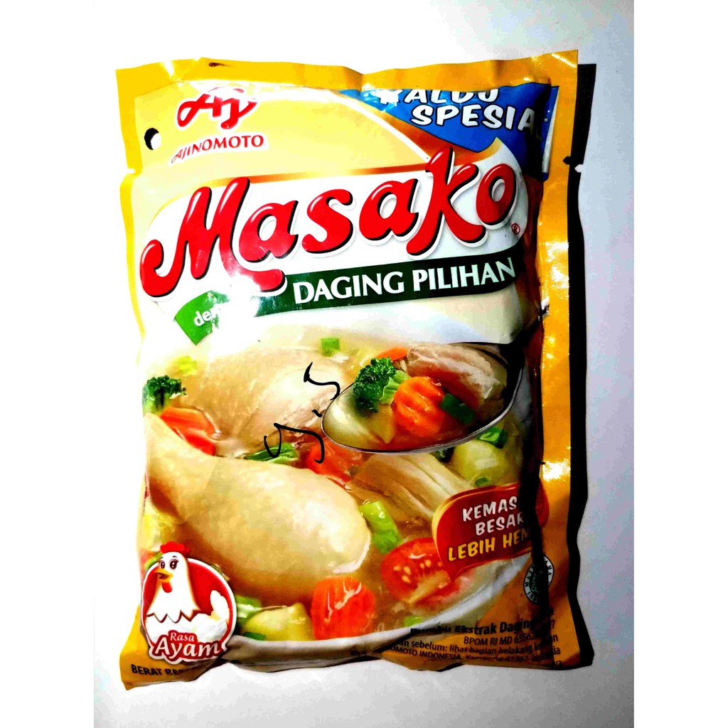 

Masako rasa ayam kemasan 250 gr