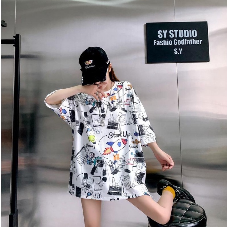 [littlecrab] SALE! Kaos Oversize Aesthetic Motif Unik Keren Kaos Super Oversize Kaos Jumbo Bahan Berkualitas Harga Terjangkau Kaos Hitam Putih Hijau Pink Kaos Keren Unisex Korean Style