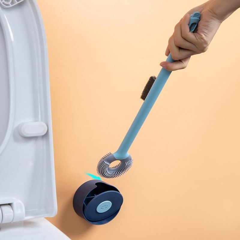 Sikat Pembersih Toilet Bentuk Lollipop Bahan Silikon Untuk Kamar Mandi