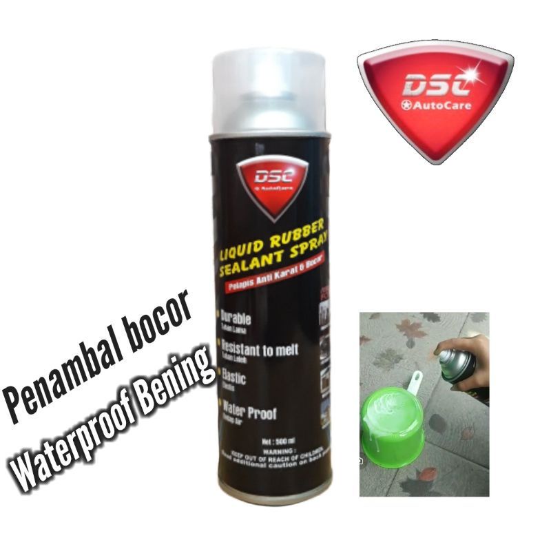 DSC Spray Waterproof pelapis anti bocor, anti karat, anti korosi, peredam mobil 500ml - Rubber sealant spray 500ml