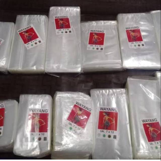 PLASTIK PP WAYANG BANYAK UKURAN @450 GRAM