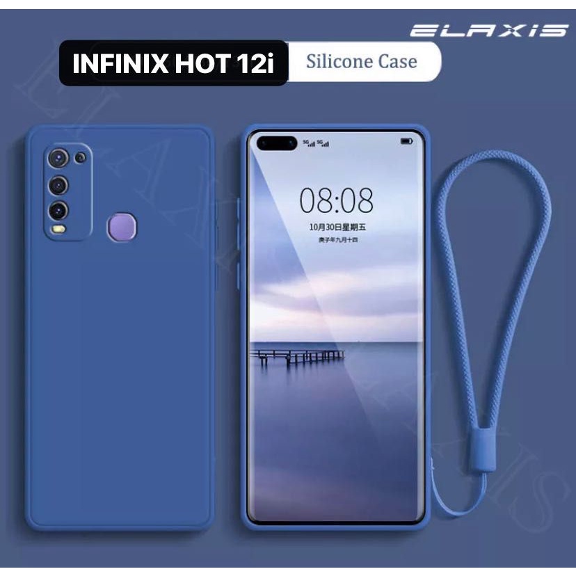 Case Infinix Hot 12I 10s Tali Lanyard Soft Case Motif Tekstur Cover Pelindung Kamera Silikon Casing Softcase Handphone