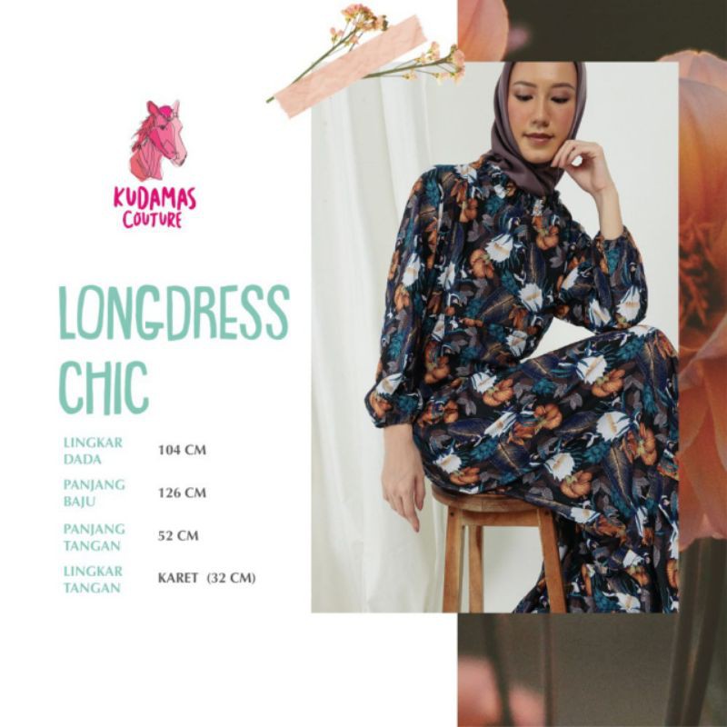 Longdress chic by Kudamas couture , gamis motif , gamis susun , gamis cantik , daster panjang