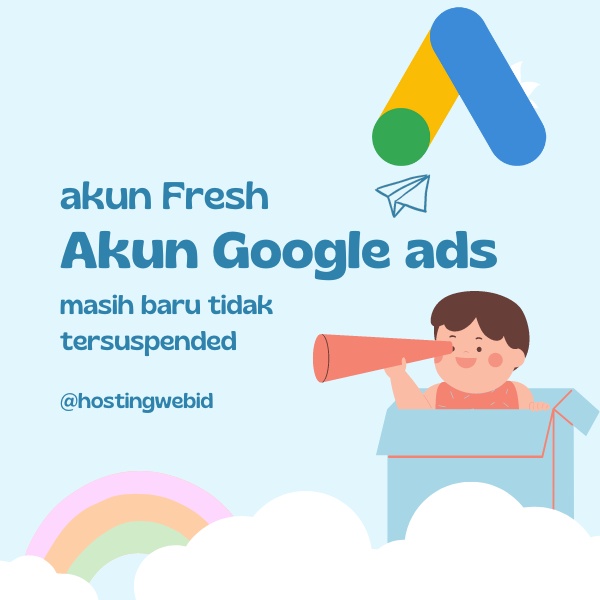 akun adwords fresh tanpa suspended