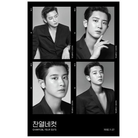 EXO Chanyeol Black Photocard Nacific 4cut