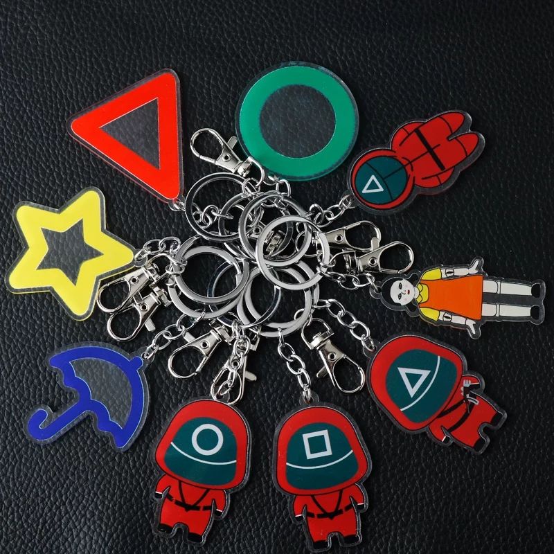 Gantungan Kunci Squid Game Akrilik Keychain Acrylic Squidgame Animasi