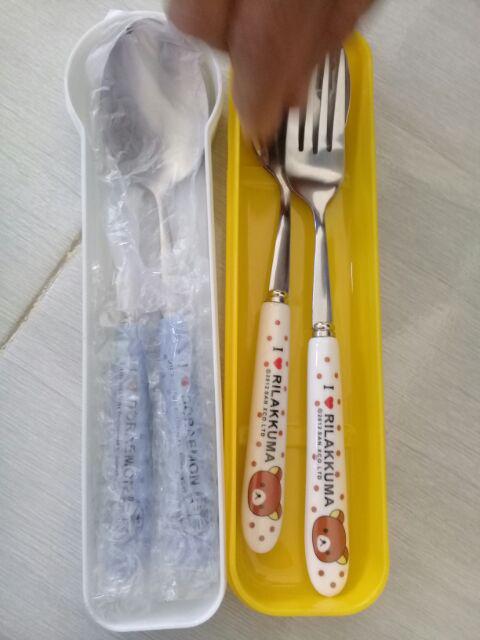 Sendok Garpu Anak Keramik Gambar Karakter