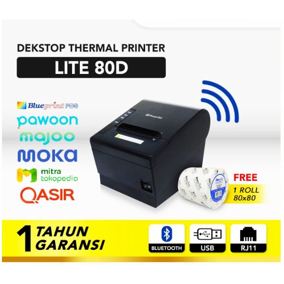 PRINTER KASIR THERMAL BLUEPRINT LITE 80D USB + BLUETOOTH + RJ11