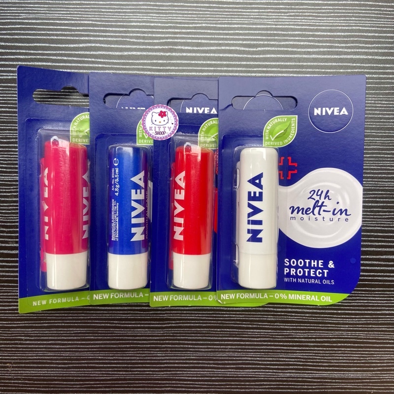NIVEA Lip Balm Stick Series | Original Essential Care | Strawberry Shine 4.8gr