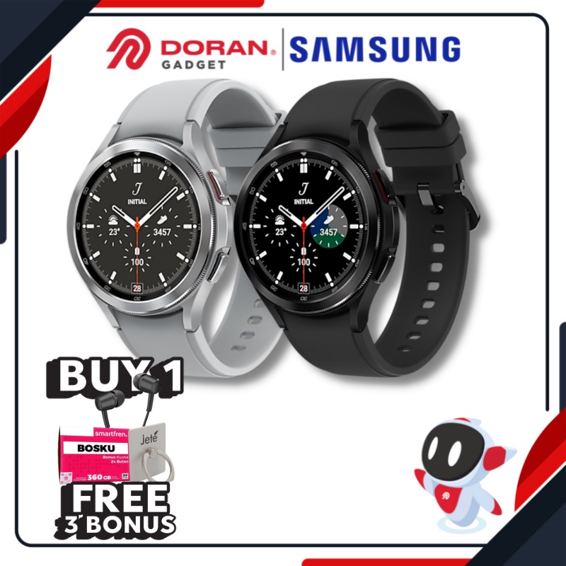 Samsung Galaxy Watch4 Watch 4 Classic Bluetooth LTE 46mm Black | Silver - Garansi SEIN