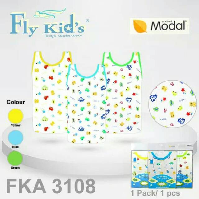 Fly Kids Singlet Print Car FKA 3108