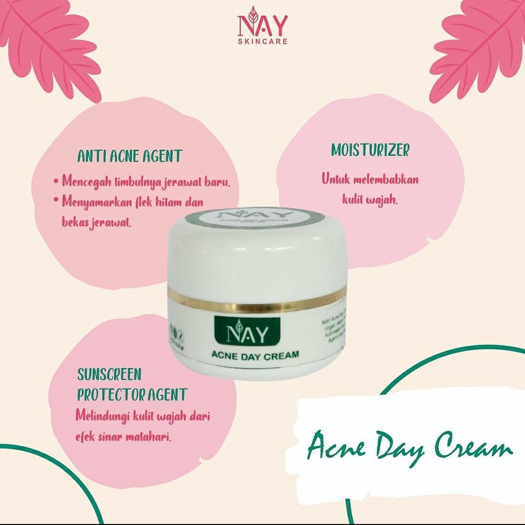 ACNE DAY CREAM  | KRIM SIANG | JERAWAT DAN BRUNTUSAN | NAY Skincare
