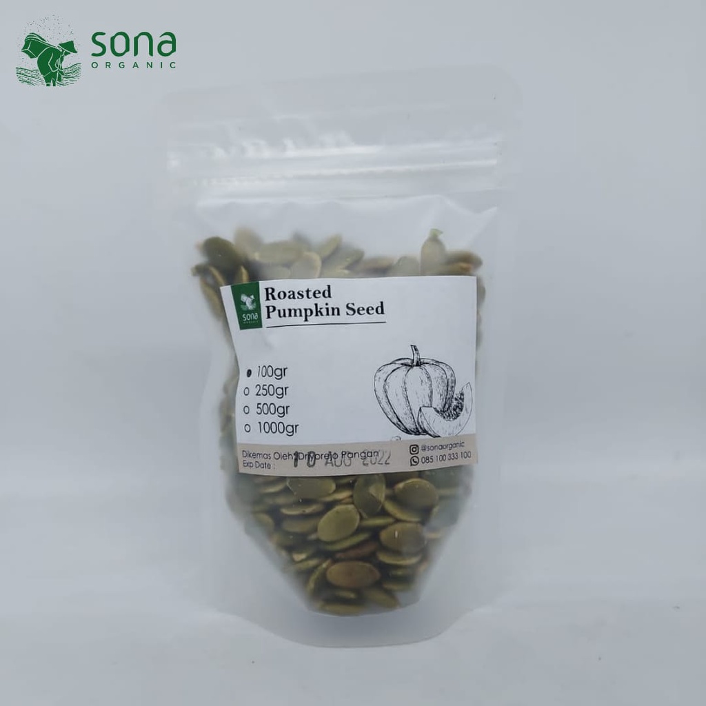 

Roasted Pumpkin Seed 100gr - Pumpkin Seed Oven/Panggang - Sona