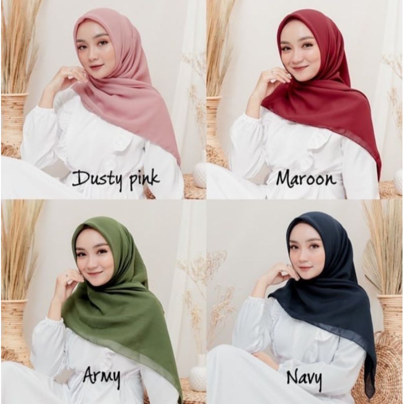 SEGIEMPAT BELLA SQUARE/HIJAB BELLA SQUARE/KERUDUNG SEGIEMPAT POLOS/BELLA SQUARE POLLYCOTTON