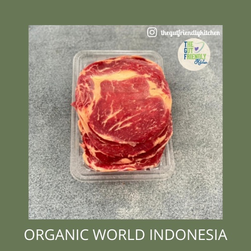 

THE GUT FRIENDLY KITCHEN Organic Grassfed Sliced Rib Eye / Daging Grassfed Organik