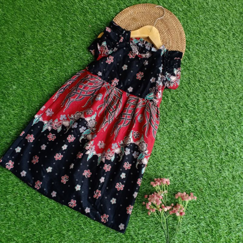 Dress batik anak / pakaian anak perempuan 4-6 tahun