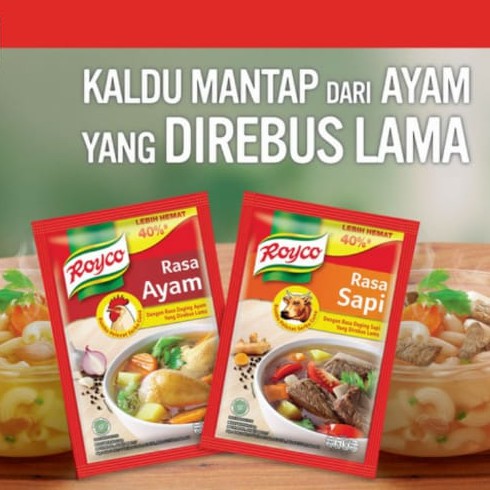 

ROYCO AYAM atau ROYCO SAPI 230gram kaldu penyedap rasa per 1 bks