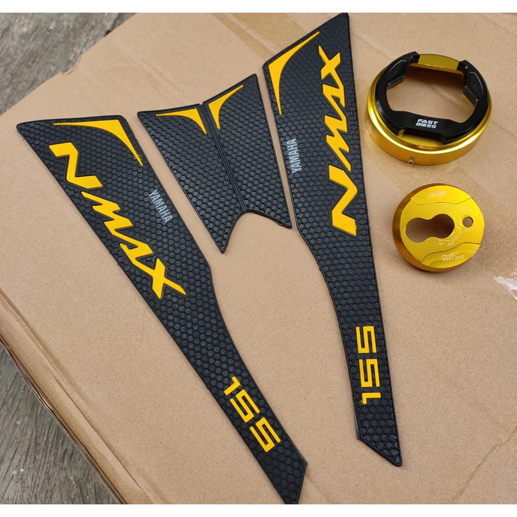 Duck Pad Nmax Lama Tank Pad Tankpad Nmax Old Deckpad Yamaha Nmax Old Khusus Nmax Lama tahun 2015-2019 Warna Gold BONUS cover tangki+cover kunci emas