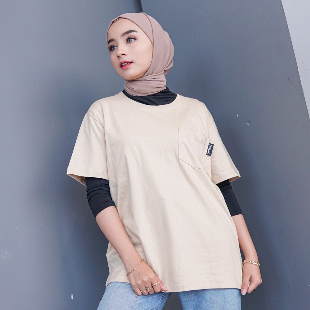 JINISO T-Shirt Pocket Everyday Kaos Basic-8