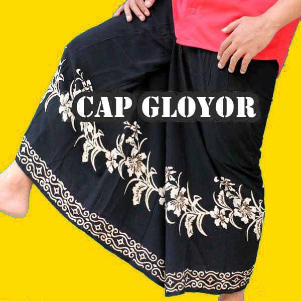 Sarung Santri Batik Cap Lukis Polos Gloyor Santung Rayon Putra Putri Wanita Pesantren [BIG SIZE]