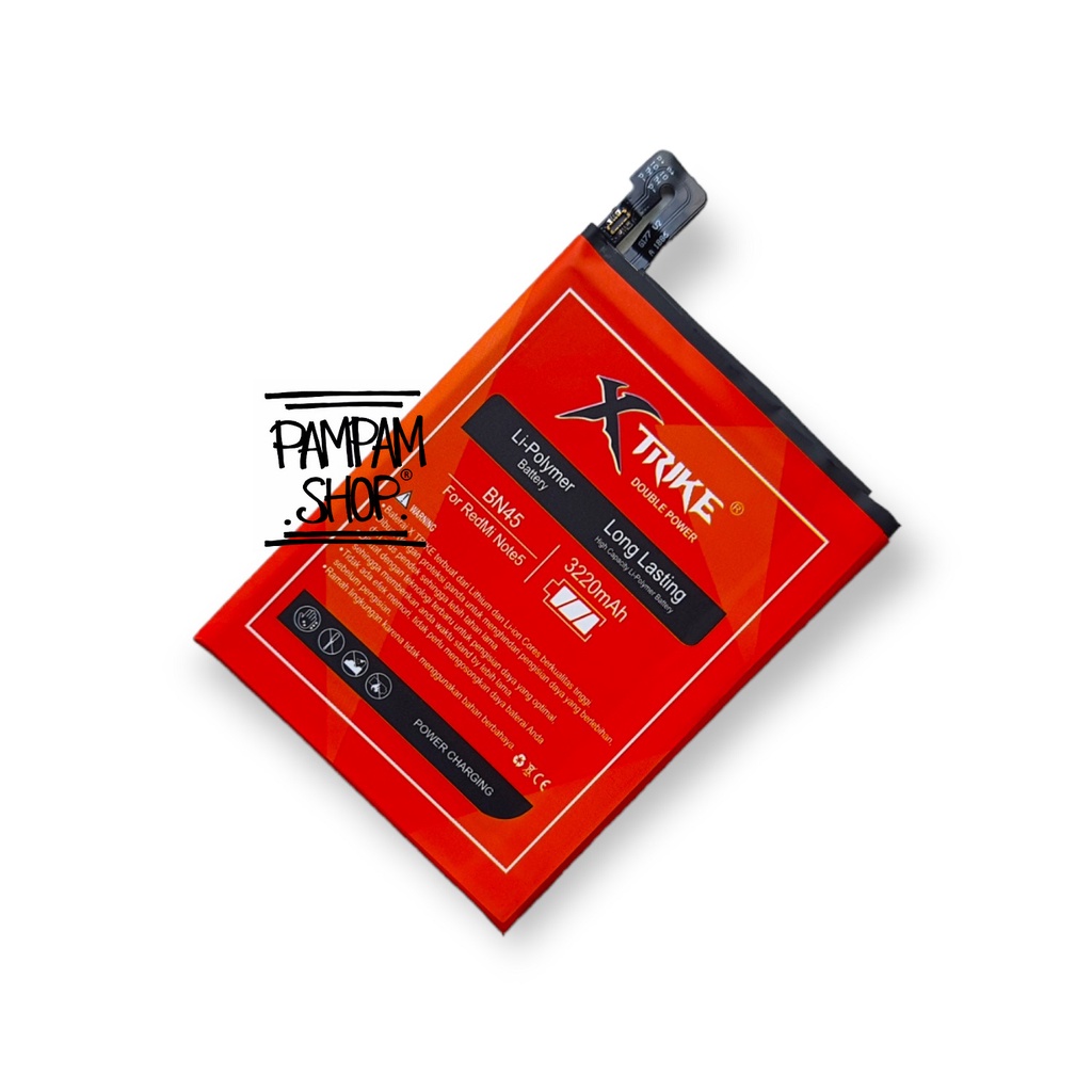 Baterai XTRIKE Double Power Original XiaoMi Redmi Note 5 Note 5 Pro BN45 Batre Batrai Dual Battery