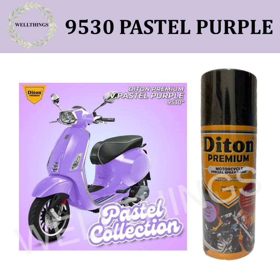 Cat Pilox Diton Premium 9530 Warna Pastel Ungu Purple 400cc Pylok Semprot Aerosol Violet Krayon Terb