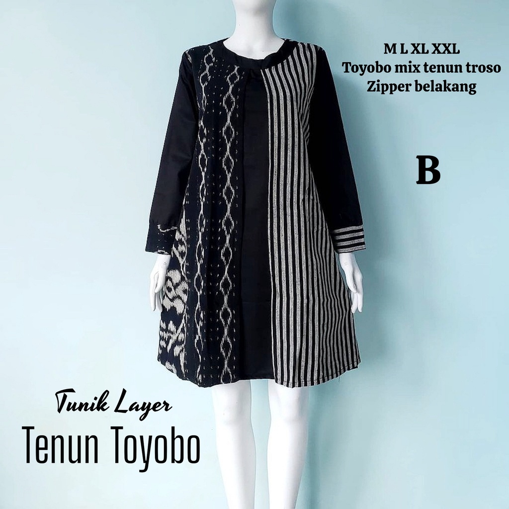 Tunik layer tenun toyobo