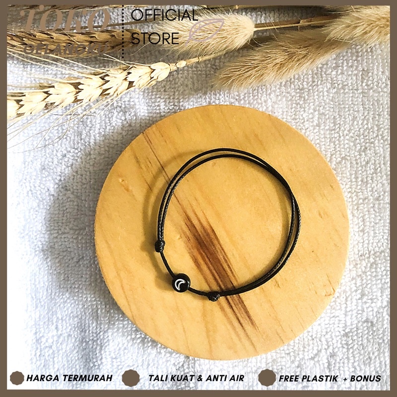 Gelang bulat motif bulan bintang bunga love / Gelang tali minimalis dan Simpel