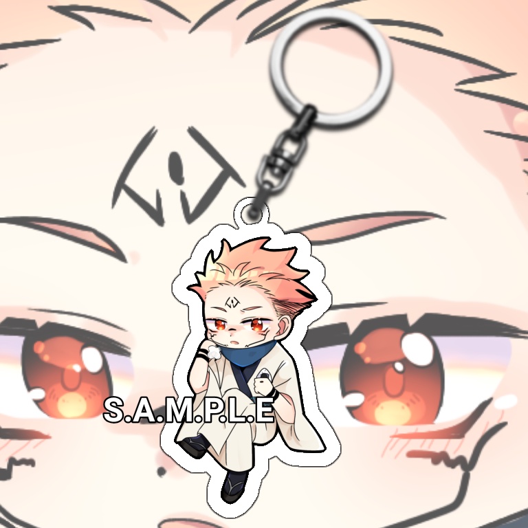 Keychain Anime Jujutsu Kaisen  Sukuna / Gantungan Kunci Anime Jujutsu Kaisen Sukuna