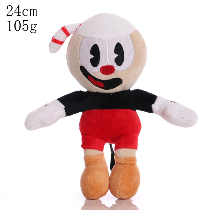 Mainan Boneka Stuffed Plush Kepala Mug Game Cuphead Ukuran 24CM Untuk Hadiah Anak