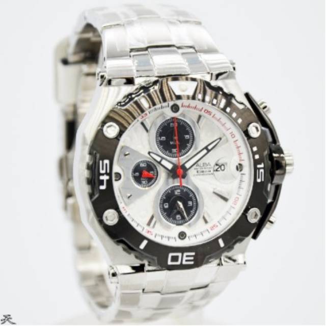 Jam Tangan Pria Alba AF3D99X Rantai Silver Original Murah