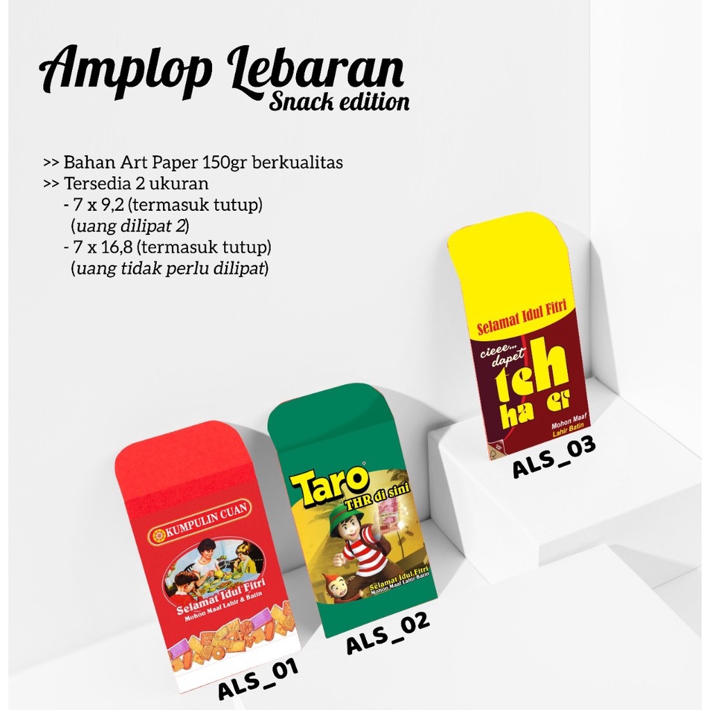 

Amplop Custom / Money Envelop Bisa Custom Desain / Amplop THR Lebaran / Design Karakter Lucu