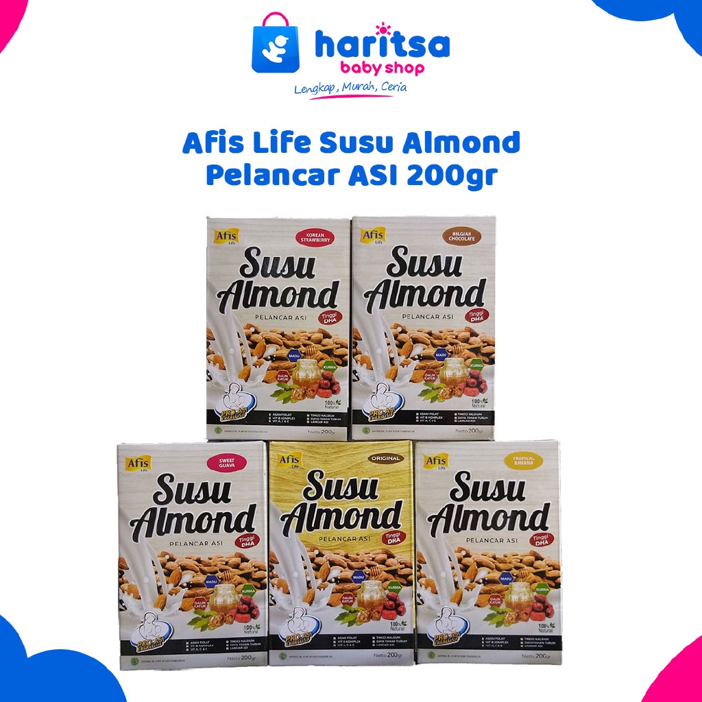 AFIS Susu Almond Pelancar Asi / Asi Booster Afislife kacang almon daun katuk madu