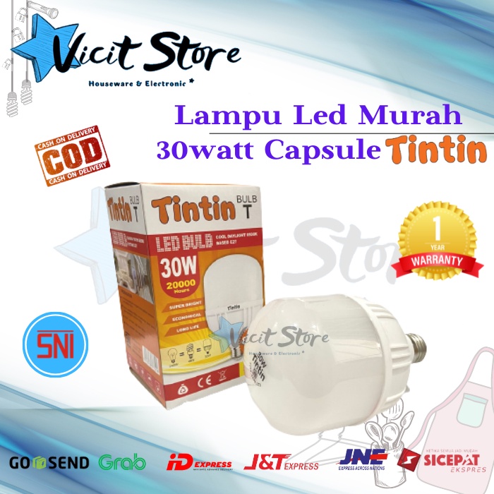 Lampu Led 30watt Murah / Lampu Led Capsule 30watt Murah Meriah Tintin