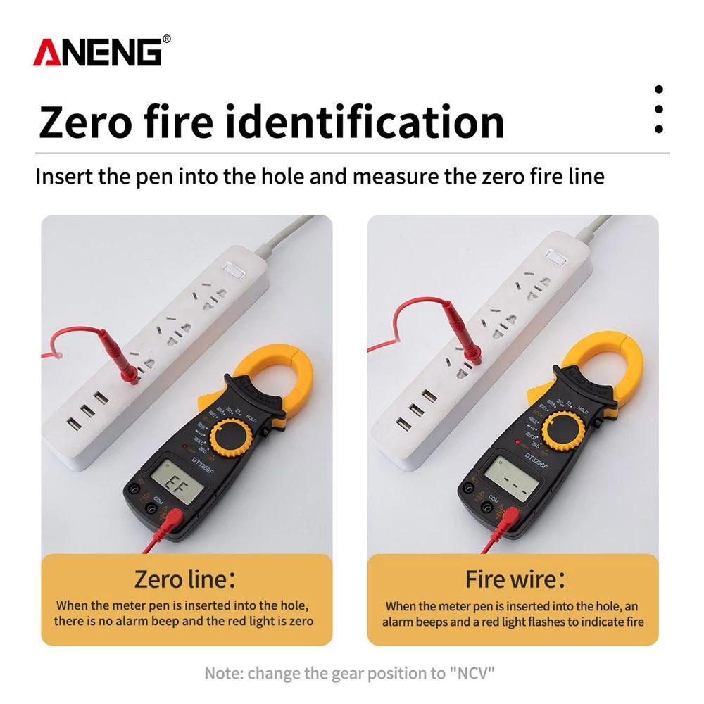 POPULAR Populer Digital Clamp Meter Presisi Tinggi Dengan Buzzer AC/DC Tegangan NCV Resistance Diode Tester Tester Arus Listrik Tester