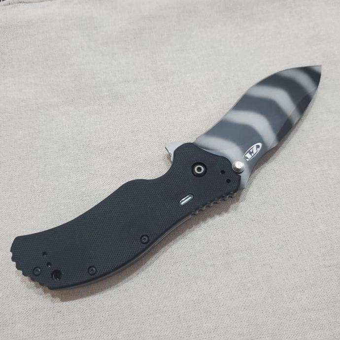 PISAU LIPAT ZERO TOLERANCE TIGER STRIPE BLACK G10 HANDLES - 0350TS DSFG46316