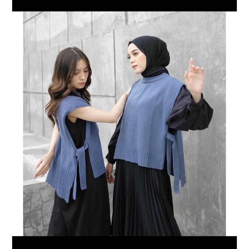 Knit Vest / Rompi Rajut Tali Samping