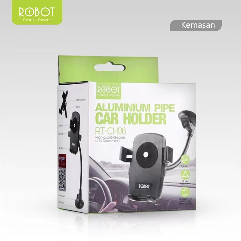 Car Holder ROBOT RT-CH06 Aluminium Tube Car Stent Holder Silicone Sucker