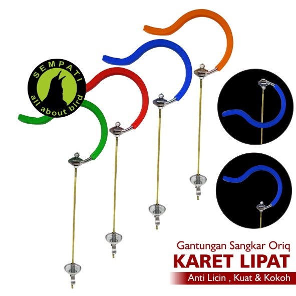 Gantungan Karet Lipat Logo Oriq Jaya Gantungan Anti Slip Sangkar