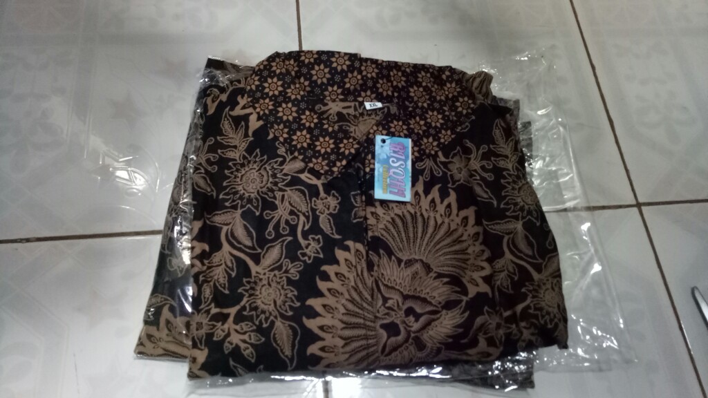 Sarimbit Keluarga Gamis Batik Couple Sogan Rns01