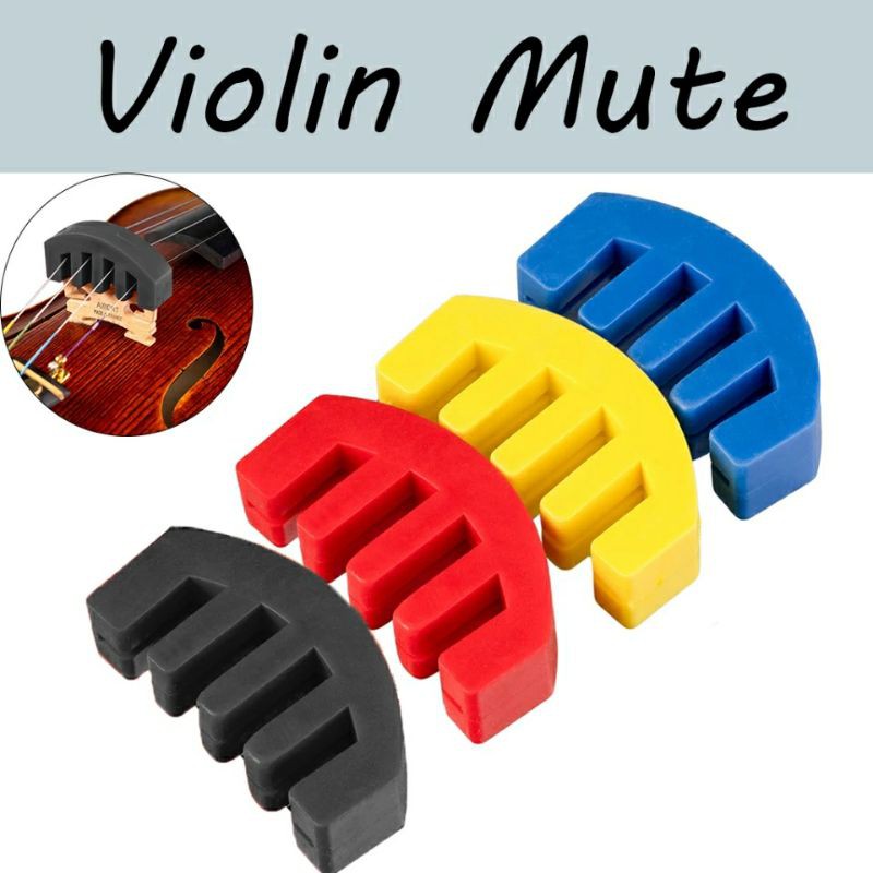 Violin Rubber Mute Peredam Karet Biola Viola Cello Strings