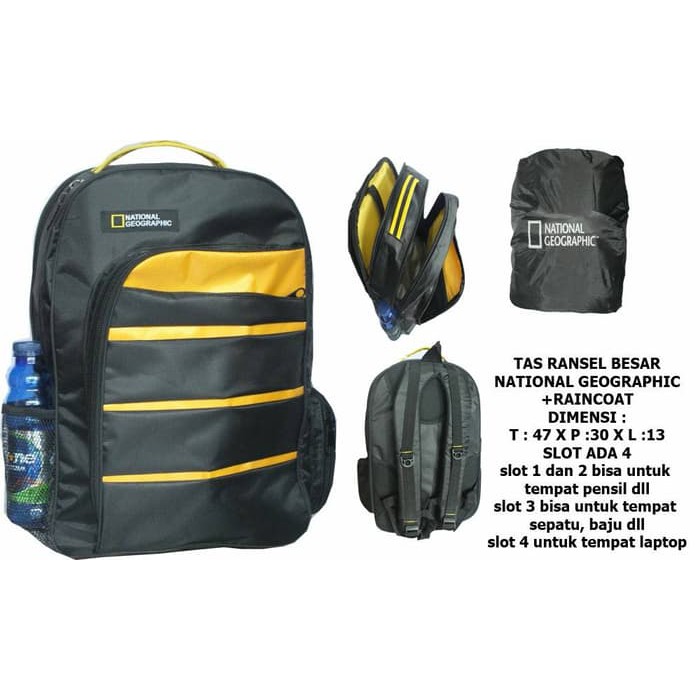 TAS RANSEL BESAR NATIONAL GEOGRAPHIC - Hitam