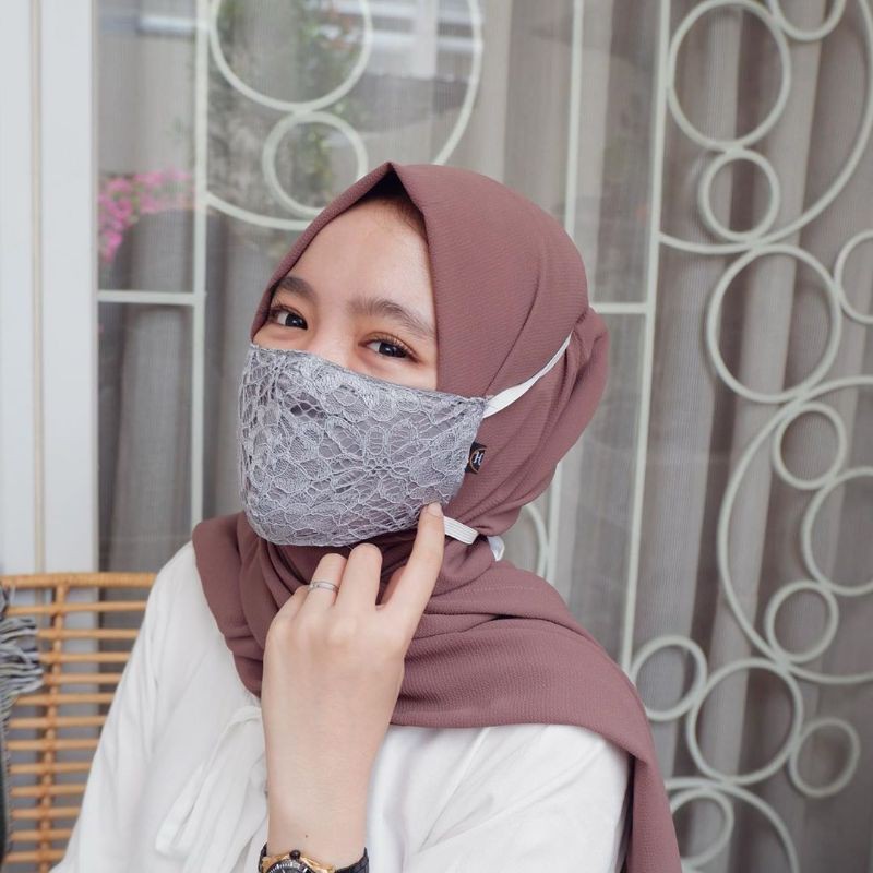 Masker Brokat / masker kondangan kekinian