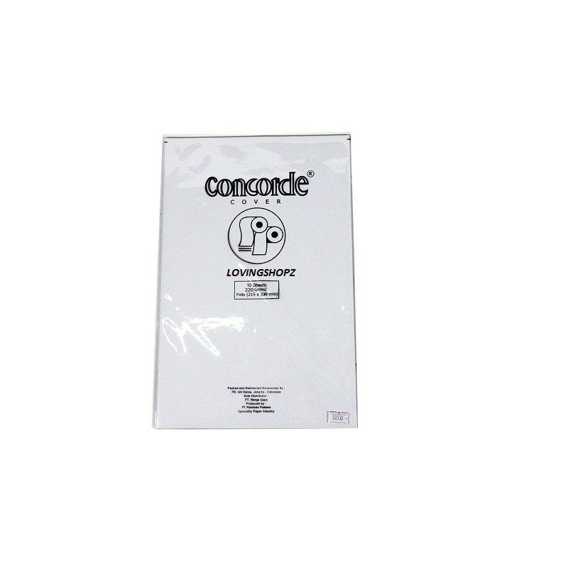

Kertas Concorde 220 gram ukuran F4
