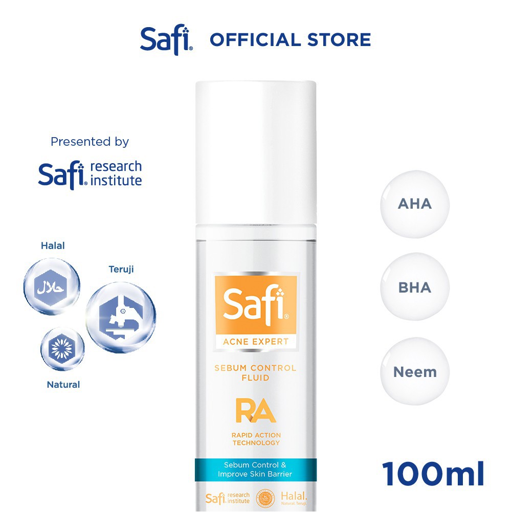 BARU!!! SAFI ACNE EXPERT SEBUM CONTROL FLUID 100ML