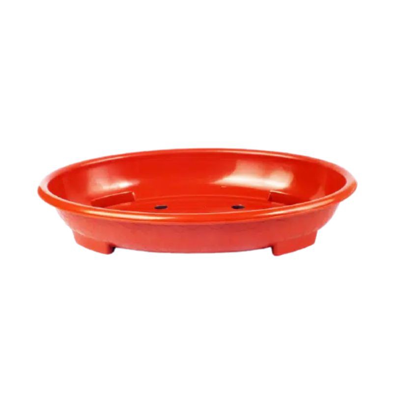 pot bonsai oval 08 warna merah bata